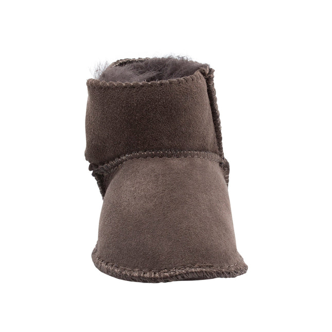 Comfort me UGG Australian Made Baby Gripper Booties are Made with Australian Sheepskin for Babies, Chocolate Colour 3