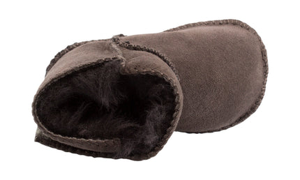 Comfort me UGG Australian Made Baby Gripper Booties are Made with Australian Sheepskin for Babies, Chocolate Colour 8