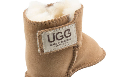 Comfort me UGG Australian Made Baby Gripper Booties are Made with Australian Sheepskin for Babies, Chestnut Colour 7