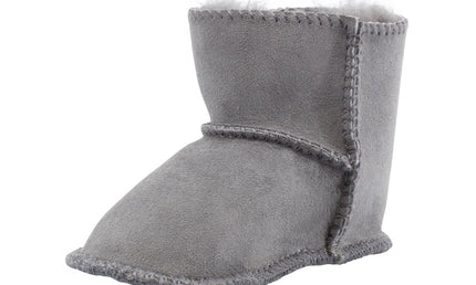 Comfort me UGG Australian Made Baby Gripper Booties are Made with Australian Sheepskin for Babies, Grey Colour 4