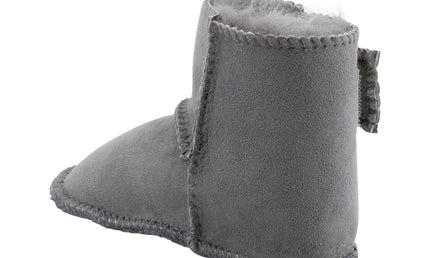 Comfort me UGG Australian Made Baby Gripper Booties are Made with Australian Sheepskin for Babies, Grey Colour 6