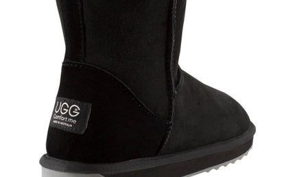 Comfort me UGG Australian Made Mini Classic Boots are Made with Australian Sheepskin for Men & Women, Black Colour -2