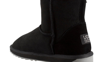 Comfort me UGG Australian Made Mini Classic Boots are Made with Australian Sheepskin for Men & Women, Black Colour -4