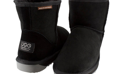 Comfort me UGG Australian Made Mini Classic Boots are Made with Australian Sheepskin for Men & Women, Black Colour -9