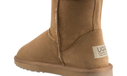 Comfort me UGG Australian Made Mini Classic Boots are Made with Australian Sheepskin for Men & Women, Chestnut Colour -4