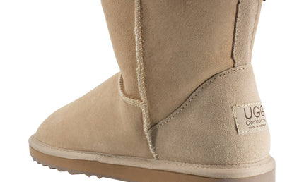 Comfort me UGG Australian Made Mini Classic Boots are Made with Australian Sheepskin for Men & Women, Sand Colour -4