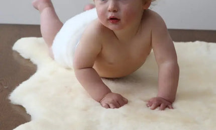 Cozy-Mate Natural Australian Lambskin Play Rug Baby & Toddler