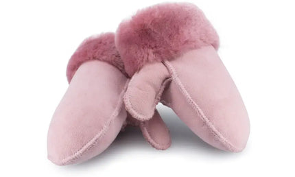 Kids Australian Sheepskin Mitten Gloves Orchard Pink