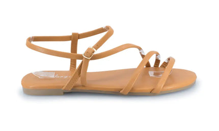 Sash Flat Strappy Sandal Camel / Au Women 5 Eu 36 Uk 3 Shoes