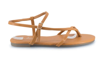 Sun Flat Strappy Thong Sandal Camel / Au Women 6 Eu 37 Uk 4 Shoes