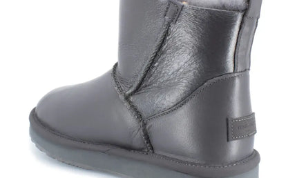 Tendance Paris Mini Zipper Leather Platform Ugg Boots Short Boots