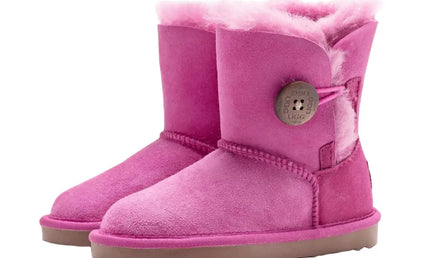 Ugg Premium Kids Button Boots Pink / Au 5-6 Eu 22-23