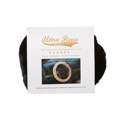 Ultra Fleece® Sheepskin Steering Wheel Cover Black Ugg Accessories