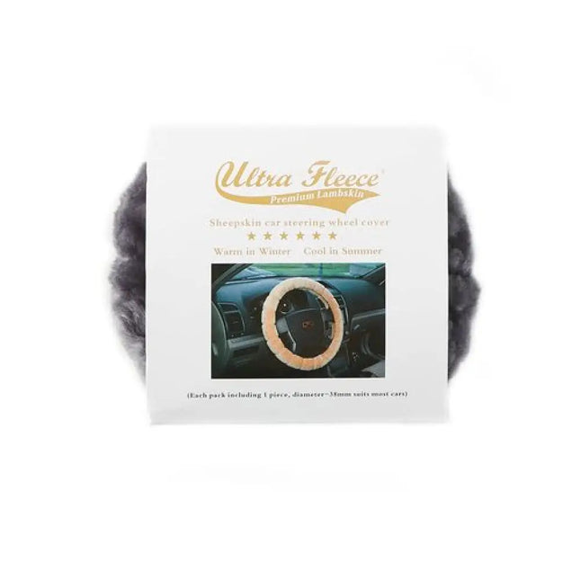 Ultra Fleece® Sheepskin Steering Wheel Cover Charcoal Ugg Accessories