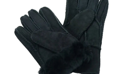 Windward Adults Double Face Sheepskin Gloves Black / Small & Mittens